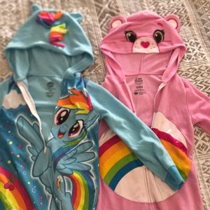 2 pair of girl onesies